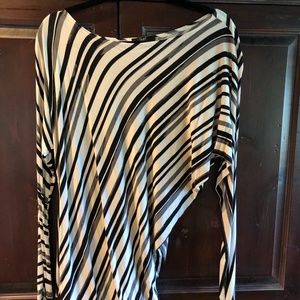 Tart Asymmetrical Black and White Top